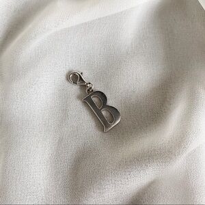 925 Sterling Silver B Claw Hoop Charm | Blue Nile